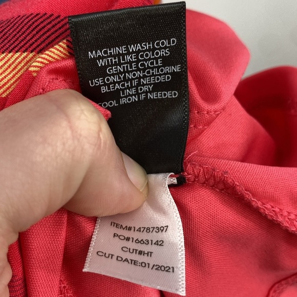 Torrid Midi Challis Striped Dress Womens Size 4 4X Pink Blue Smocked Tiered - Picture 8 of 16